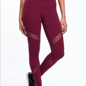 Mid-Rise Mesh Compression Leggings